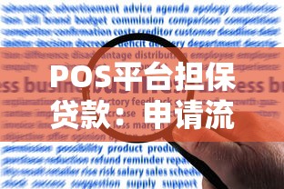 POS平台担保贷款：申请流程、优势与风险全解析