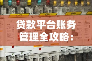 贷款平台账务管理全攻略：从还款到风险控制的关键要点