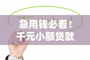 急用钱必看！千元小额贷款平台推荐及申请攻略