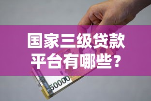 国家三级贷款平台有哪些？正规贷款平台推荐指南
