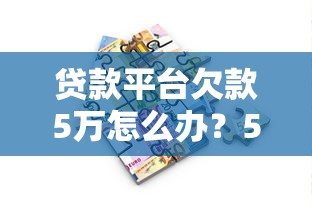 贷款平台欠款5万怎么办？5个实用解决方案帮你化解危机