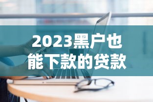 2023黑户也能下款的贷款平台推荐及注意事项