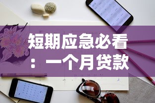 短期应急必看：一个月贷款平台选择与使用指南