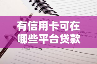 有信用卡可在哪些平台贷款？十大正规渠道推荐