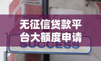 无征信贷款平台大额度申请指南：避坑技巧与平台推荐
