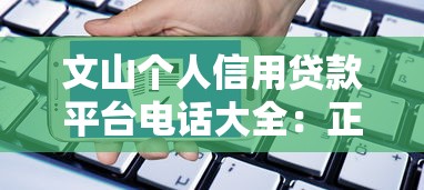 文山个人信用贷款平台电话大全：正规渠道快速申请指南