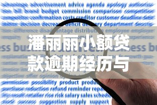 潘丽丽小额贷款逾期经历与应对指南