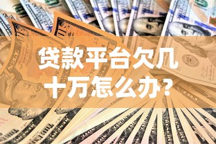 贷款平台欠几十万怎么办？实用应对方案解析
