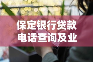 保定银行贷款电话查询及业务办理指南