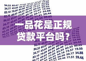 一品花是正规贷款平台吗？揭秘真实资质与借款流程