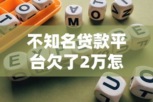 不知名贷款平台欠了2万怎么办？实用应对指南及避坑建议