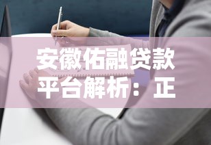 安徽佑融贷款平台解析：正规性、产品特点及申请指南