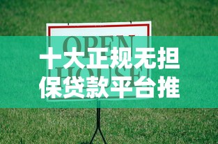 十大正规无担保贷款平台推荐  免担保人轻松借款