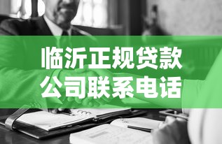 临沂正规贷款公司联系电话及申请攻略