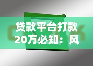 贷款平台打款20万必知：风险防范与操作指南