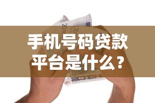 手机号码贷款平台是什么？快速借款的必备指南