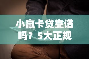 小赢卡贷靠谱吗？5大正规贷款平台深度测评与申请攻略