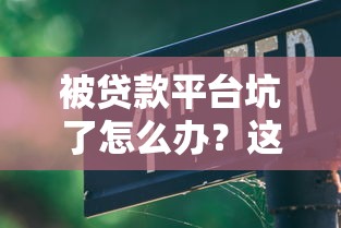 被贷款平台坑了怎么办？这份维权指南帮你止损