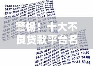 警惕！十大不良贷款平台名单曝光，借款需谨慎