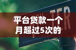 平台贷款一个月超过5次的风险与应对指南