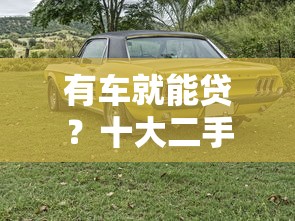 有车就能贷？十大二手车贷款平台盘点与申请攻略