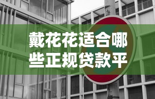 戴花花适合哪些正规贷款平台？10大靠谱渠道对比分析