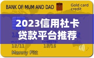 2023信用社卡贷款平台推荐及申请全攻略