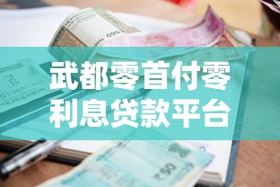 武都零首付零利息贷款平台解析：正规渠道与申请全攻略