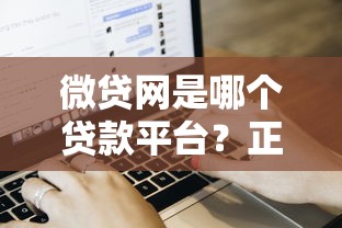 微贷网是哪个贷款平台？正规性、产品特点及申请流程详解