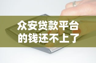 众安贷款平台的钱还不上了怎么办？实用应对指南