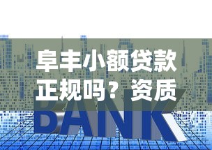 阜丰小额贷款正规吗？资质、利率、风险全解析