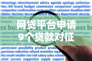 网贷平台申请9个贷款对征信的影响及应对策略