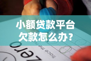 小额贷款平台欠款怎么办?5个步骤教你妥善解决 小额贷款平台欠款怎么办?5个步骤教你妥善解决