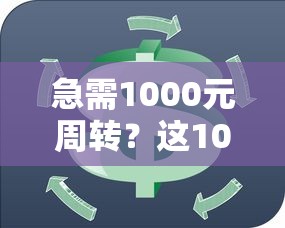 急需1000元周转？这10个小额贷款平台快速到账