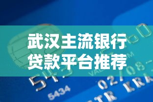 武汉主流银行贷款平台推荐及申请指南