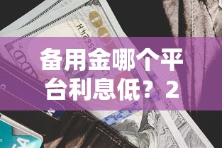 备用金哪个平台利息低？2023年主流贷款平台利率对比