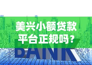 美兴小额贷款平台正规吗？资质、利率与用户口碑全解析