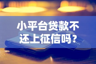 小平台贷款不还上征信吗？真实后果解析