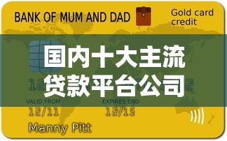 国内十大主流贷款平台公司推荐及对比分析