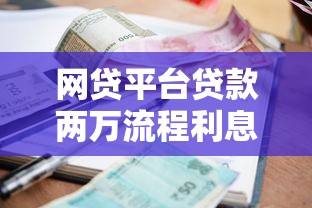 网贷平台贷款两万流程利息及注意事项