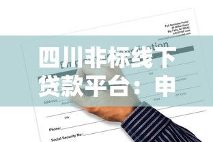 四川非标线下贷款平台：申请流程、风险与避坑指南