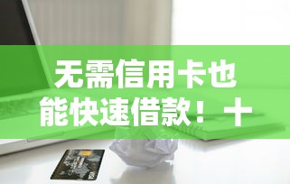 无需信用卡也能快速借款！十大正规贷款平台推荐