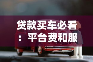 贷款买车必看：平台费和服务费避坑指南