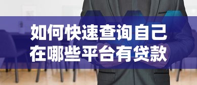 如何快速查询自己在哪些平台有贷款?5个实用方法帮你理清负债 如何快速查询自己在哪些平台有贷款?5个实用方法帮你理清负债