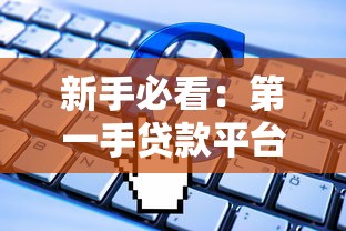 新手必看：第一手贷款平台申请全攻略