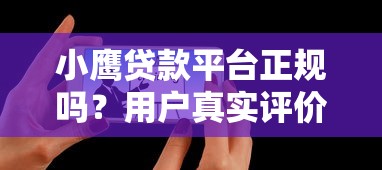 小鹰贷款平台正规吗？用户真实评价及使用体验解析