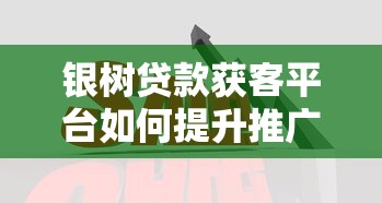 银树贷款获客平台如何提升推广效率的五大策略