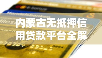 内蒙古无抵押信用贷款平台全解析：申请条件与注意事项