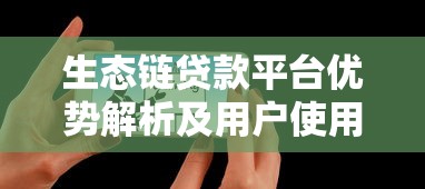 生态链贷款平台优势解析及用户使用指南