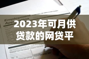 2023年可月供贷款的网贷平台推荐及申请攻略